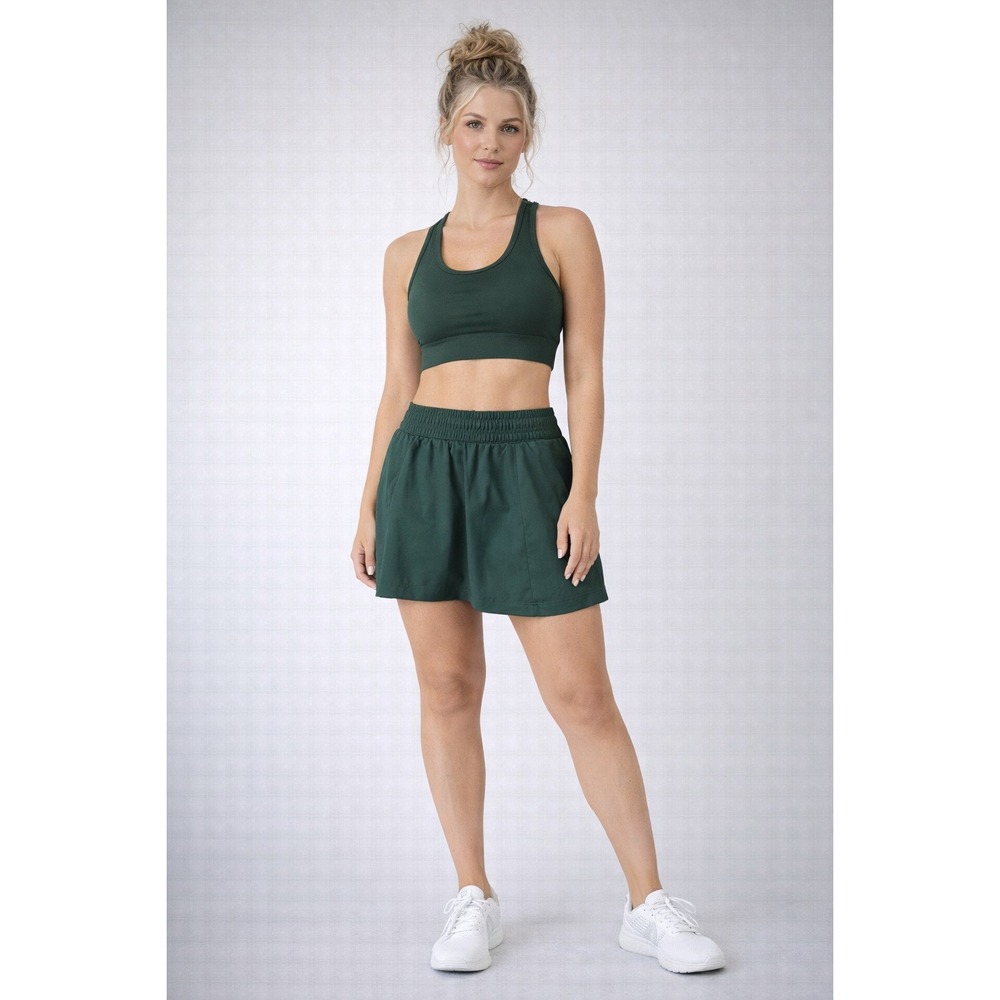Girlfriend Collective Skort Forest Green Athletic Skirt Shorts Size‎ Large